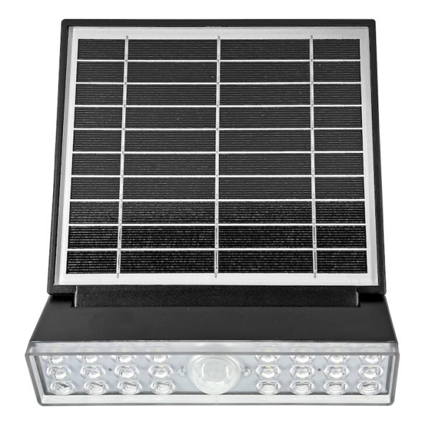 LED Ηλιακό Φωτιστικό Τοίχου Flexi 8W 6500Κ 1200lm IP65 μαύρος - Image 2
