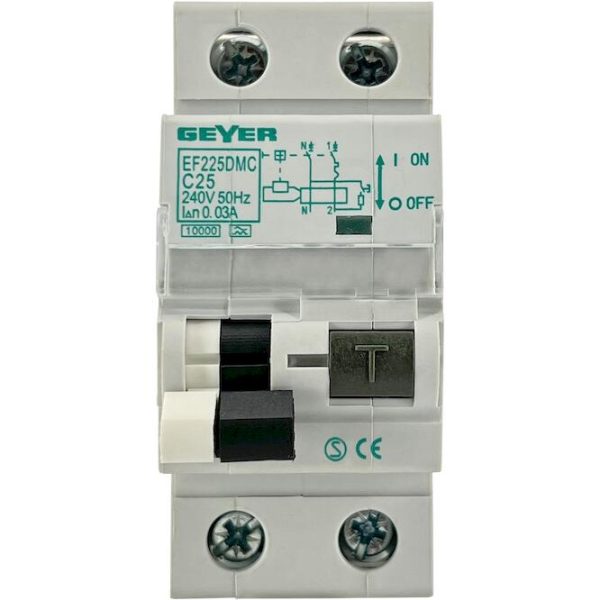 Ρελέ διαφυγής με ασφάλεια 2P 25A 30mA C - Image 2