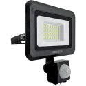 Προβολέας LED Economy 20W 4000K 1800lm IP65 μαύρος με ανιχνευτή κίνησης