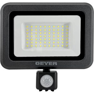 Προβολέας LED Economy 50W 6500K 4500lm IP65 μαύρος με ανιχνευτή κίνησης