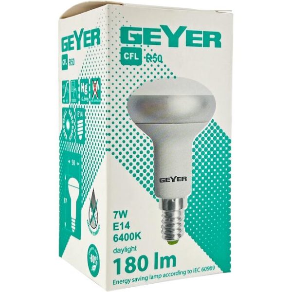 CFL CLFR R50 E14 7W 6400K 180LM - Image 3
