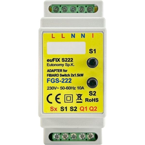 euFIX S222 DIN Adapter for Fibaro module FGS-222 - Image 2