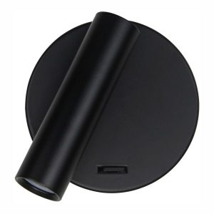 SPOTLIGHT ΑΠΛΙΚΑ ΚΡΕΒΑΤΙΟΥ LED ΡΥΘΜΙΖΟΜΕΝΗ ΜΑΥΡΗ 3W 4012