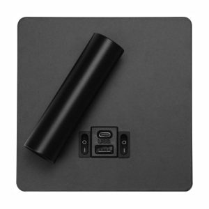 SPOTLIGHT ΑΠΛΙΚΑ ΚΡΕΒΑΤΙΟΥ LED ΡΥΘΜΙΖΟΜΕΝΗ ΜΑΥΡΗ 3W ΤΕΤΡΑΓΩΝΗ 4016