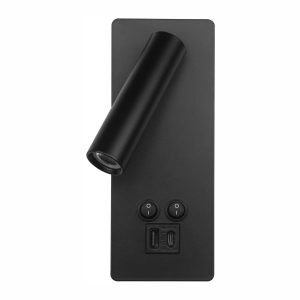 SPOTLIGHT ΑΠΛΙΚΑ ΚΡΕΒΑΤΙΟΥ LED  ΜΑΥΡΗ 3W 4018