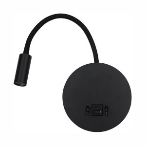 ΑΠΛΙΚΑ ΚΡΕΒΑΤΙΟΥ LED ΡΥΘΜΙΖΟΜΕΝΗ ΜΑΥΡΗ 3W SPOTLIGHT 4020