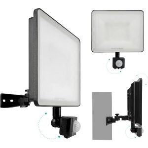 Προβολέας LED Frosty 50W 4000K 5000lm IP65 μαύρος με ανιχνευτή κίνησης