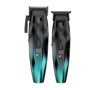 Σετ Κουρευτικές μηχανές PRΗΤ-40560B+PRHT-40560S PRIMO Επαναφ Digital Πράσινο mirror