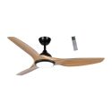 Ανεμιστήρας Οροφής PRCF-80722 Primo 52” 132εκ. Με Τηλεχειριστήριο 1Φως LED 3Φτερά Μαυρος με ξύλινα φτερά