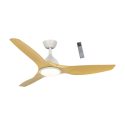 Ανεμιστήρας Οροφής PRCF-80726 Primo 52” 132εκ. Με Τηλεχειριστήριο 1Φως LED 3Φτερά Λευκός-Ξύλο