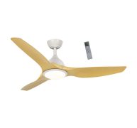 Ανεμιστήρας Οροφής PRCF-80726 Primo 52” 132εκ. Με Τηλεχειριστήριο 1Φως LED 3Φτερά Λευκός-Ξύλο