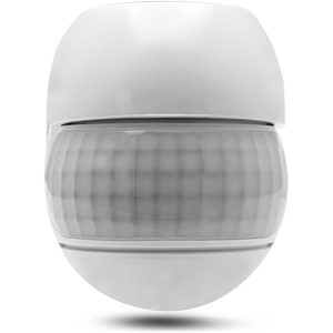 Επίτοιχος ανιχνευτής κίνησης IR 500W 220° 12m IP44 λευκός