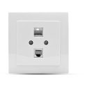 Λευκή πρίζα δικτύου RJ45-CAT5-RJ11