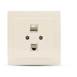 Μπέζ πρίζα δικτύου RJ45-CAT5-RJ11