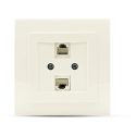 Μπέζ πρίζα δικτύου RJ45-CAT6-RJ11