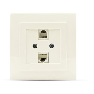 Μπέζ πρίζα δικτύου RJ45-CAT6-RJ11