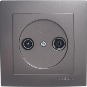 Ανθρακί πρίζα TV-Radio διελεύσεως