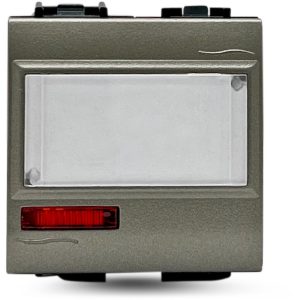 Μπουτόν επιγραφής με λυχνία 220V σατινέ