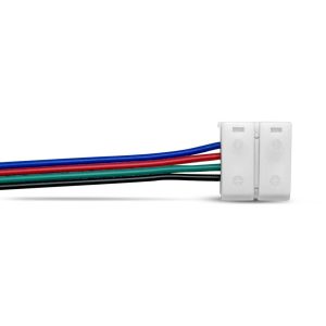 Ταχυσύνδεσμος αρσενικός για ταινία LED 10mm RGB λευκός