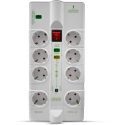 Πολύπριζο 8 θέσεων 1 USB 1 RJ45 1 RJ11 1 Coax.