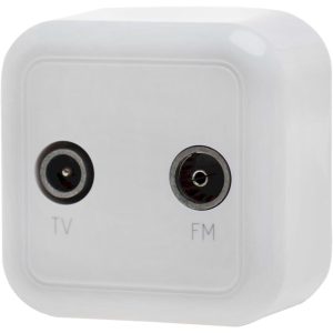 Πρίζα TV τερματική λευκή IP20