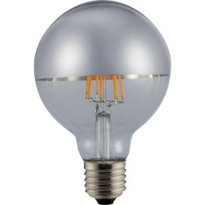 Λάμπα LED Αντεστραμμένου καθρέφτη ασημί G125  6W E27 2700K 480lm dim