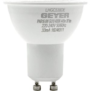 Λάμπα LED PAR16 6W GU10 4000K 445lm 38° dim