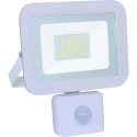 Προβολέας LED 20W 3000K 1700lm IP44 λευκός με αισθητήρα κίνησης