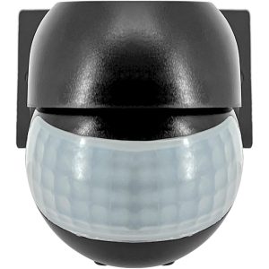 Επίτοιχος ανιχνευτής κίνησης IR 180° 12m IP44 μαύρος