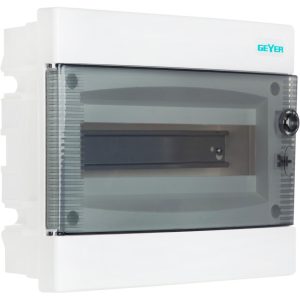 Πίνακας χωνευτός Άθως 1x12M διάφανη πόρτα IP40
