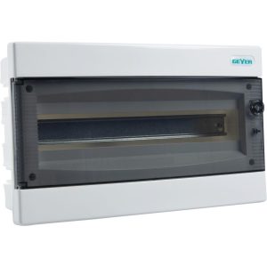 Πίνακας χωνευτός Άθως 1x18θ διάφανη πόρτα IP40