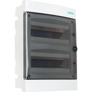 Πίνακας χωνευτός Άθως 2x12M διάφανη πόρτα IP40
