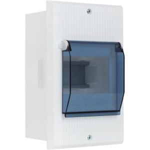 Πίνακας χωνευτός Δίρφυς 1x4M διάφανη πόρτα IP30