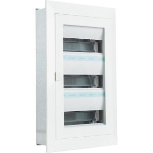 Πίνακας χωνευτός Δέλτα 3x12M διάφανη πόρτα IP30