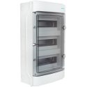 Πίνακας επίτοιxος VW 3x12M διάφανη πόρτα IP65