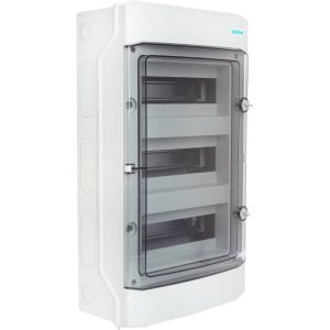 Πίνακας επίτοιxος VW 3x12M διάφανη πόρτα IP65