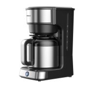Καφετιέρα φίλτρου PRCM-40581 Primo με ανοξείδωτη κανάτα θερμός 1.2L 10φλ Μαύρη-Inox