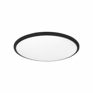 ΠΛΑΦΟΝΙΕΡΑ ΟΡΟΦΗΣ LED 12W 4000Κ ΜΑΥΡΗ ΣΤΡΟΓΓΥΛΗ ΣΤΕΓΑΝΗ