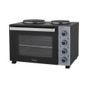Ηλεκτρικό φουρνάκι με 2 εστίες PREO-40589 PRIMO 35L 3000W Γυάλινη πρόσοψη Μαύρο/Ασημί