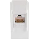 Πρίζα δικτύου 1 θέσης Λευκή Cat.5e RJ45 UTP KS