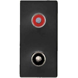 Πρίζα ηχείων 1 θέσης 2XRCA Μαύρη