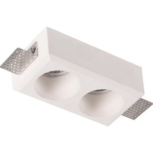 Γύψινο τετράγωνο spot 2xGU10 150x80mm FG15080R GEYER