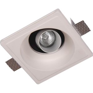 Γύψινο spot ρυθμιζόμενο τετράγωνο 1xGU10 170x170mm