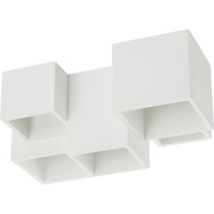 Γύψινο τετράγωνο spot επίτοιχο 5xGU10 370x245mm