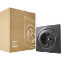 FIBARO Συμβατική πρίζα σούκο (Ανθρακί) – Σειρά Walli