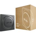 FIBARO Χωνευτή πρίζα USB (Ανθρακί) – Σειρά Walli