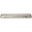 Φωτιστικό LED Τ8 2×0.6m IP65 πλαστικά clips