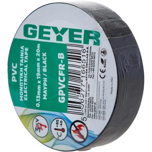 Μον.ταινία PVC 0.13mmx19mmx20m μαύρη  GPVCFR-B