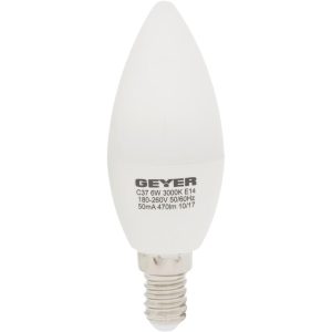 LED C37 E14 6W 3000K 470LM dimmable GEYER