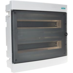 Πίνακας χωνευτός Άθως 2x18M διάφανη πόρτα IP40